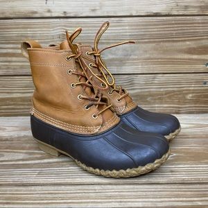 LLBean Classic 8” Leather Rubber Duck Boots